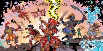 Ilustração de 'Contos dos Orixás', de Hugo Canuto.