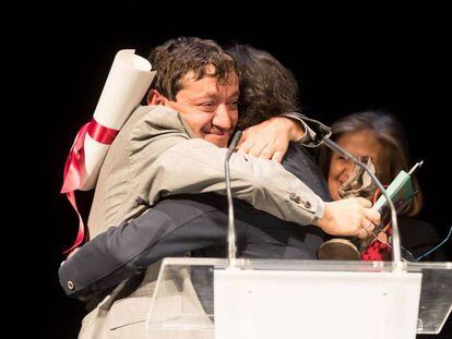 Xosé Hermida recebe em Ferrol o Prêmio José Couso à Liberdade de Expressão.