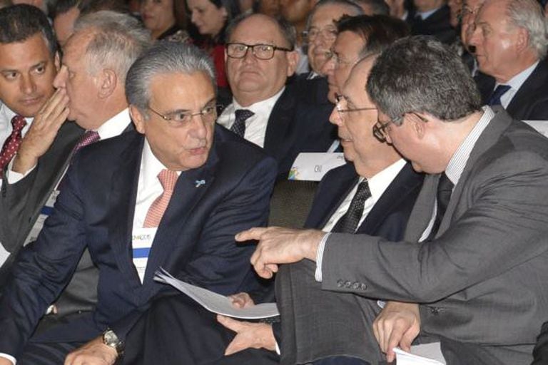 Robson Braga, Meirelles e Levy, no encontro da CNI.