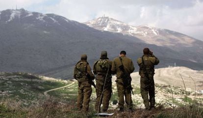 Soldados israelenses em Golán.