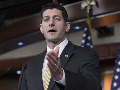 O presidente da Câmara de Deputados, o republicano Paul Ryan, no Congresso, em Washington.