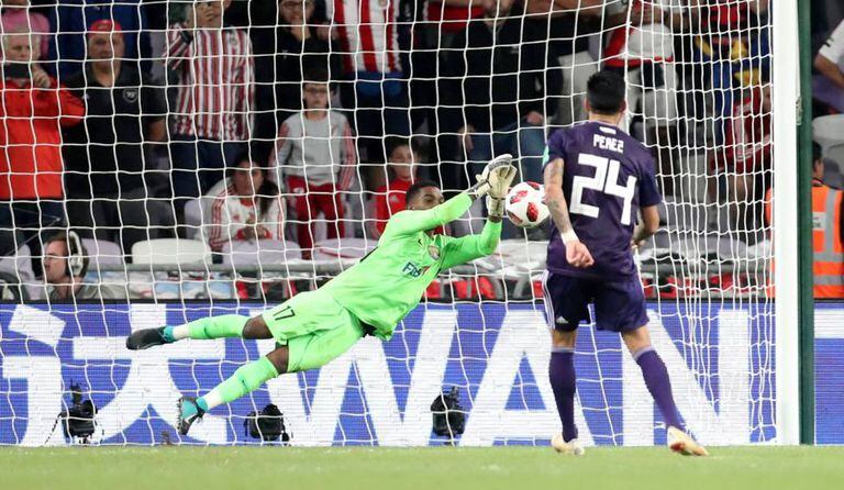 Khalid Essa defendeu o último pênalti do River, batido por Enzo Pérez.
