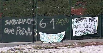 Manifestações dos torcedores do Barça em apoio ao time azul-grená.