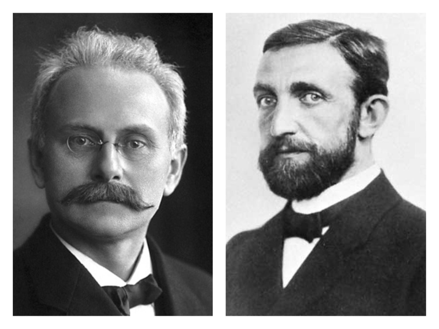 Os físicos nazistas Johannes Stark (à esq.) e Philipp Lenard.