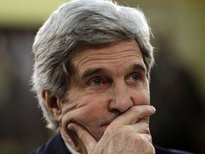 O secretário de Estado, John Kerry, durante a sessão no Congresso.