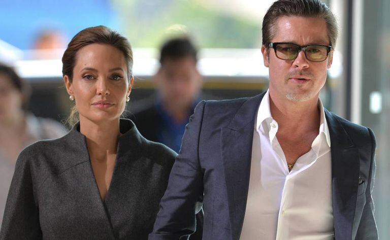 Angelina Jolie e Brad Pitt, em Londres em 2014.