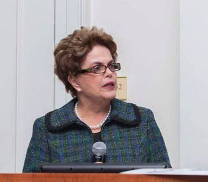 Dilma fala na Brazil Conference.