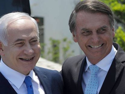 Netanyahu e Bolsonaro, em foto de dezembro de 2018 no Brasil