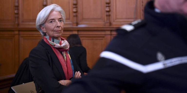 Christine Lagarde, diretora do FMI, no julgamento.
