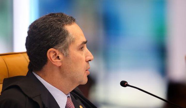O ministro Barroso na sessão desta quinta-feira.