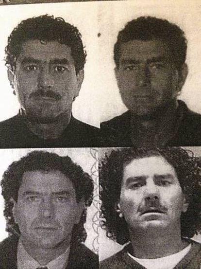 Imagens de Antoni Quinzi facilitadas pela policial. A imagem inferior direita corresponde a sua entrada em prisão.