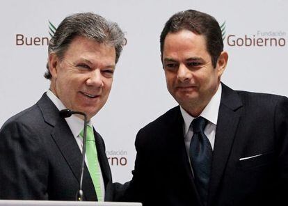 Juan Manuel Santos e seu ex-ministro Germán Vargas Lleras.