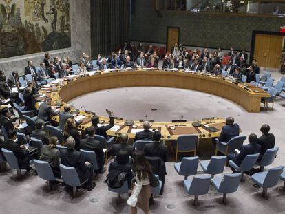 O Conselho de Seguran&ccedil;a da ONU reunido na sexta-feira, 23 de dezembro, em Nova York.