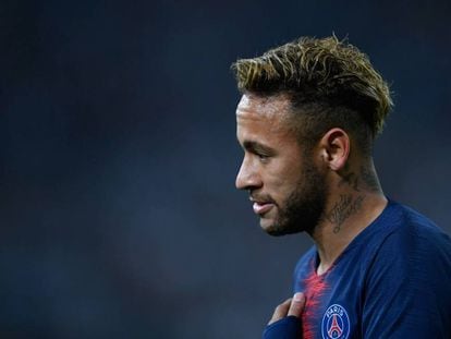 O jogador do francês PSG, Neymar, em uma partida do campeonato francês em 28 de outubro.