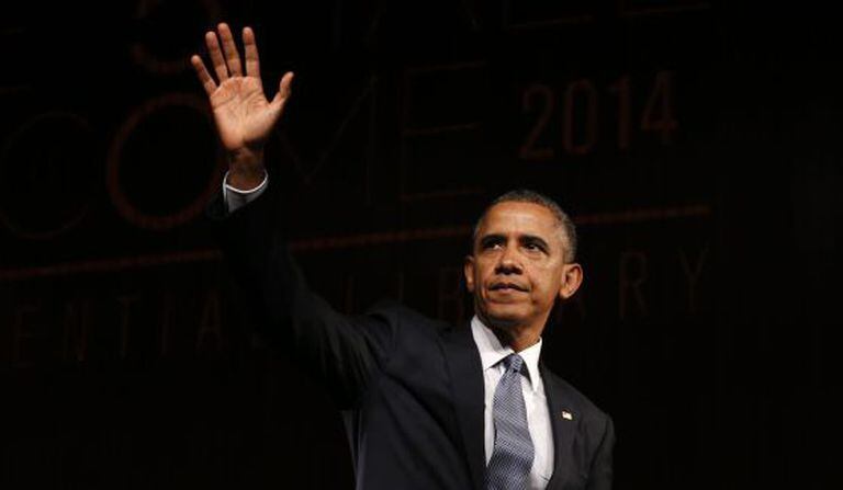 Barack Obama durante a comemoração do 50 aniversário da Ley de Derechos Civiles.