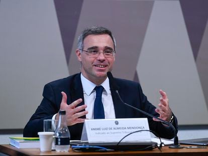 André Mendonça durante sabatina no Senado para o cargo de ministro do STF.