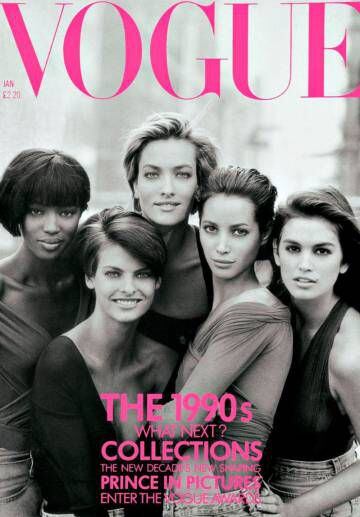 A capa da 'Vogue' com as supermodelos dos anos 90 fotografadas por Peter Lindberg.
