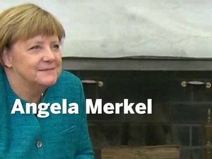 Trump ignora Merkel quando ela pede um aperto de mãos no Salão Oval