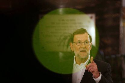 Mariano Rajoy, durante coletiva de imprensa em que explicou seu encontro com Albert Rivera.