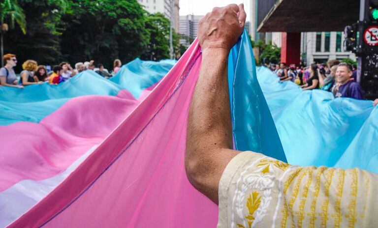 Cena da 3ª Caminhada pela Paz: Sou Trans, Quero Dignidade e Cidadania.