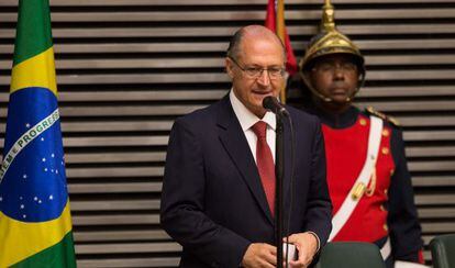 Alckmin discursa ao tomar posse.
