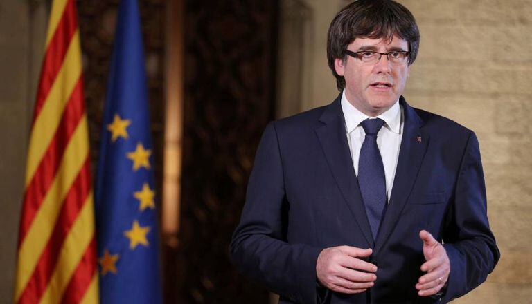Carles Puigdemont, neste sábado.