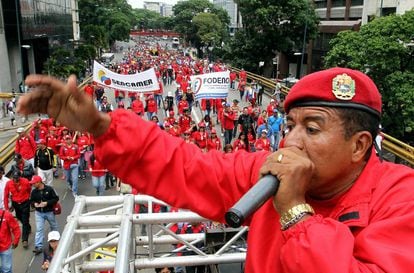 Manifestação a favor do Governo de Nicolás Maduro.