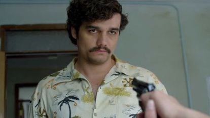 Wagner Moura como Pablo Escobar, em 'Narcos'.