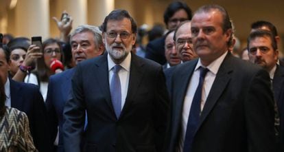 Rajoy chega ao Senado espanhol.