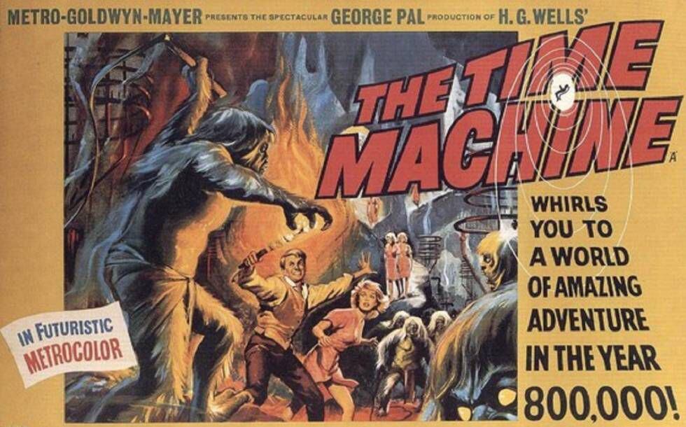 Cartaz do filme de George Pal sobre 'A máquina do tempo’, de H. G. Wells.