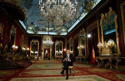 O rei Felipe VI durante a mensagem de Natal.