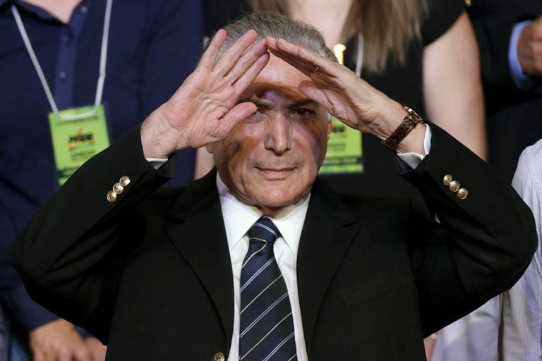 Temer na convenção nacional do PMDB, em Brasília.