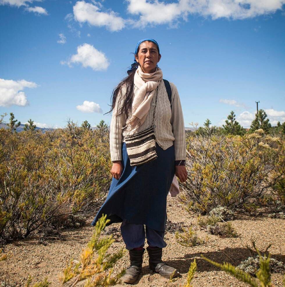 Soraya Maicoño, porta-voz dos mapuches de Vuelta del Río.