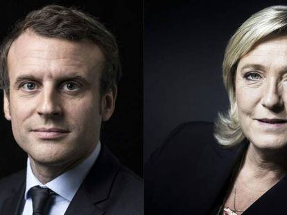 Emmanuel Macron e Marine Le Pen, que se enfrentarão no segundo turno.