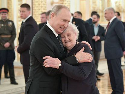 Vladimir Putin, durante uma recepção no Kremlin, em 9 de maio.