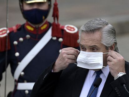 O presidente argentino, nesta quarta-feira, em Buenos Aires.