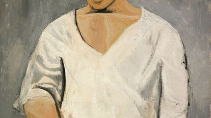 1. Pablo Picasso. 'Autorretrato com paleta', 1906. Óleo sobre tela, 91.9 x 73.3 cm. A. E. Gallatin Collection, 1950. Philadelphia Museum of Art.