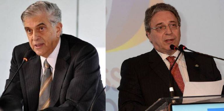 Mário Celso Petraglia e Rogério Portugal Bacellar, dirigentes de Atlético-PR e Coritiba.