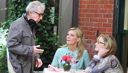 Woody Allen e Cate Blanchett durante a filmagem de ‘Blue Jasmine’.
