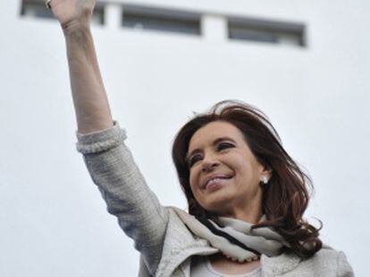 Cristina Fernández, durante um ato em La Plata.