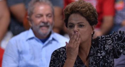 Dilma e Lula no dia 20: petista tem leve lideran&ccedil;a.