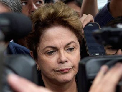 Dilma Rousseff em Belo Horizonte em outubro de 2018. 