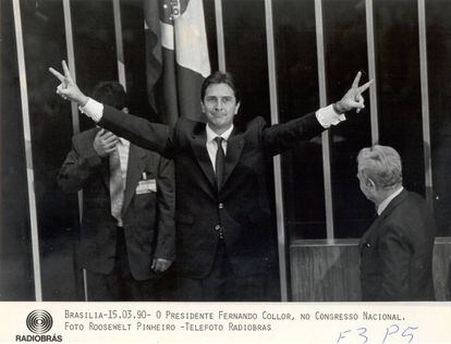 Collor, no Congresso Nacional (1990).
