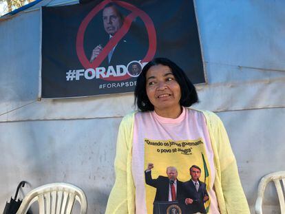 A bolsonarista Advânia dos Santos diz que votaria em Trump se vivesse nos EUA da mesma forma que vota em Bolsonaro no Brasil.