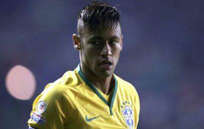Neymar, durante o jogo Brasil x Peru.