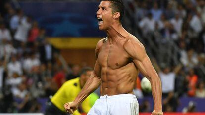 Cristiano Ronaldo comemora na final de Milão, em 2016.