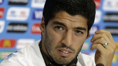 Luis Suárez, durante uma entrevista coletiva.