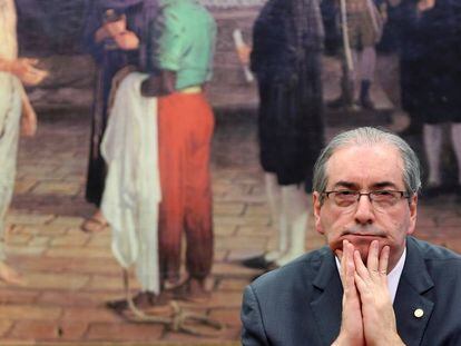 Eduardo Cunha, o criador do 'centrão', no dia 14, na Câmara.