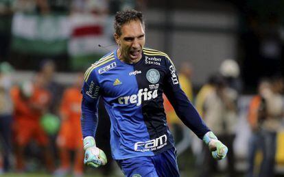 Prass comemora o título no Palestra Itália.