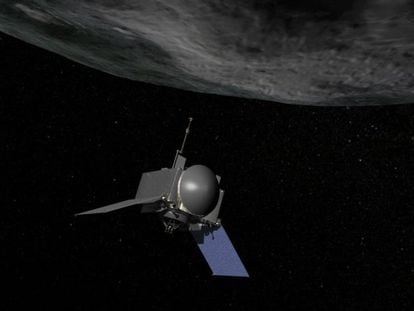 Recriação artística da sonda OSIRIS-REx.